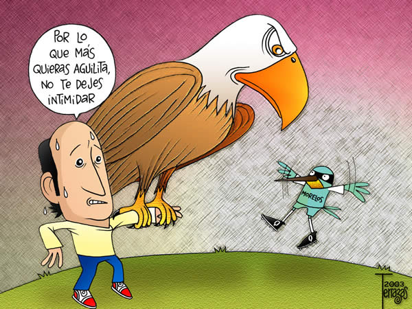 america aguilas colibries morelos manuel lapuente aguilita intimidar america...