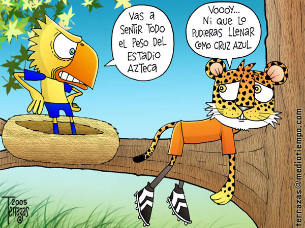 america aguilas jaguares chiapas todo el peso del azteca llenar como cruz...
