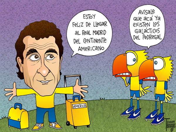 america aguilas oscar ruggeri real madrid continente americano galacticos...