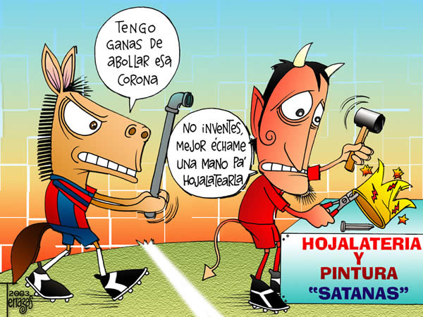 atlante potros toluca diablos abollar corona hojalateria y pintura satanas...