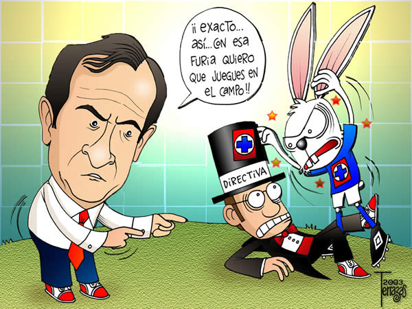 conejo cruz azul directiva enrique meza con esa furia quiero que juegues en...
