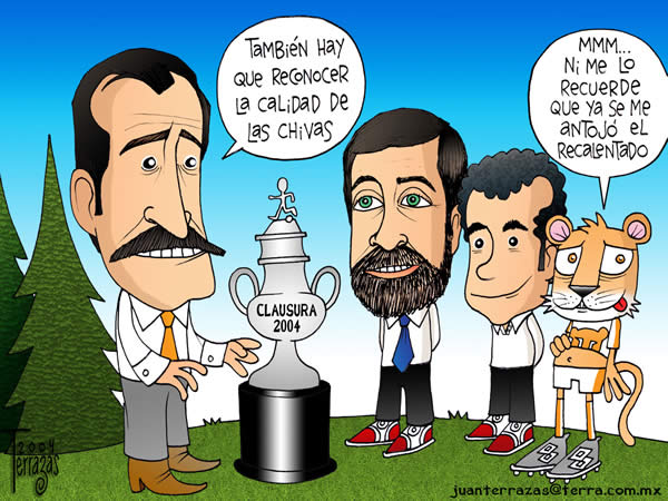pumas unam hugo sanchez juan ramon de la fuente vicente fox campeon clausura...
