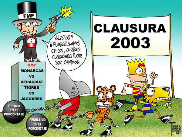 tigres jaguares veracruz monarcas fmf listos ultimo penultimo porcentaje...