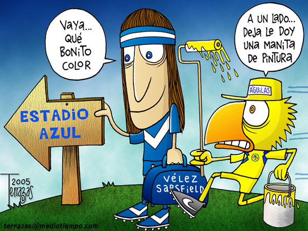america le da una manita de pintura al azul ante velez america le da una...