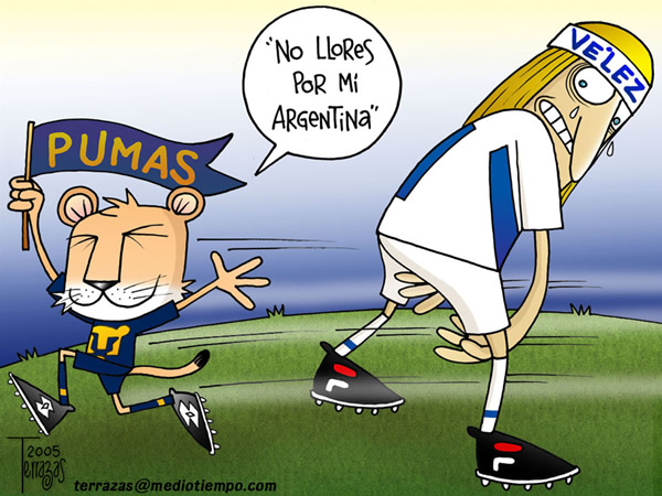 argentina y velez sarsfield llota por pumas argentina y velez sarsfield...