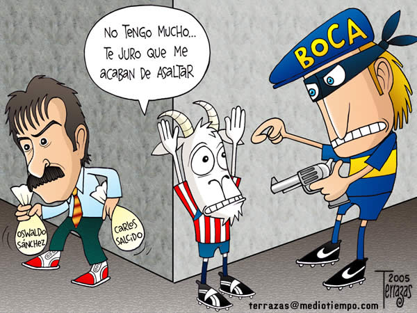 chivas guadalajara ricardo lavolpe boca juniors argentina asalto pistola...