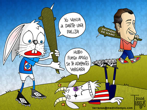 cruz azul: yo venia a darte una paliza. chivas: hubo fuego amigo, se te...