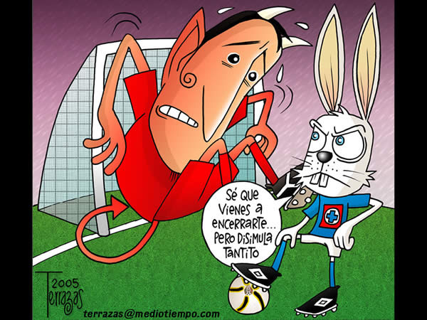 cuartos de final, liguilla 2005: diablos de toluca. conejo cruz azul: se que...