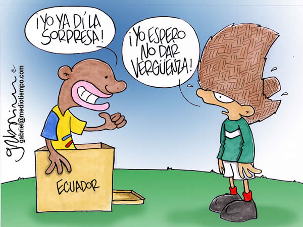 ecuador: yo ya di la sorpresa. seleccion mexicana: yo espero no dar...