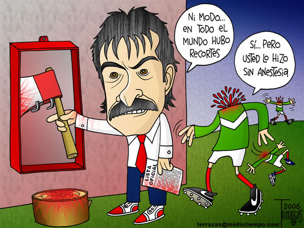 El corte de los tres seleccionados mexicanos El corte de los tres...