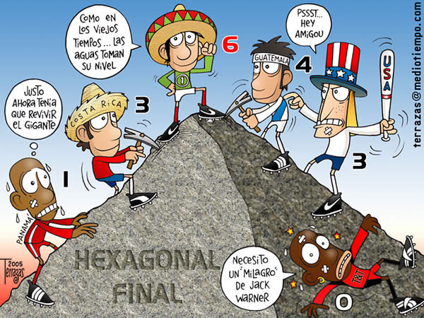 hexagonal final guatemala costa rica panama USA estados unidos T&T trinidad...