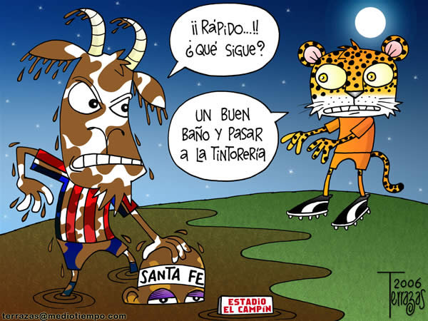 Las Chivas sobrevivieron al lodazal en Colombia Las Chivas sobrevivieron al...