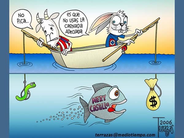 nery castillo. chivas: no pica; cruz azul: es que no usas la carnada...