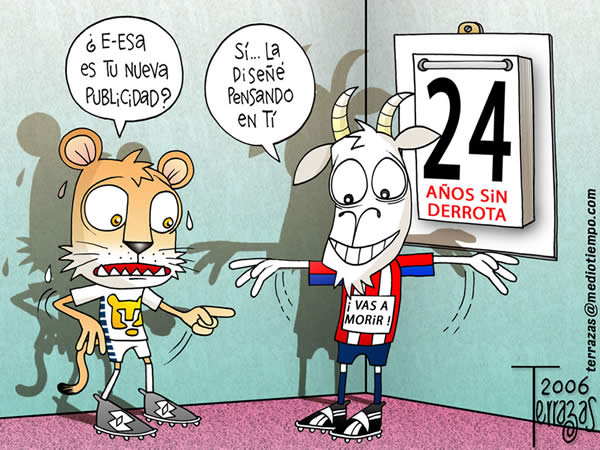 pumas de la unam: esa es tu nueva publicidad?. chivas del guadalajara: si,...