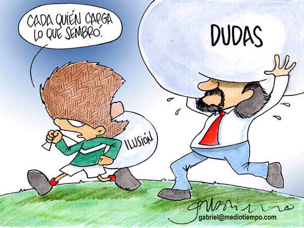 seleccion mexicana. cada quien carga con lo que sembró. tri: ilusion....