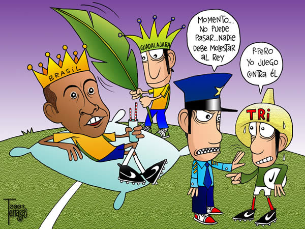 seleccion nacional brasil rey molestar policia juego contra el seleccion...