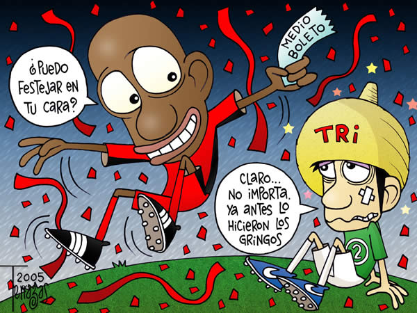 trinidad y tobago festeja en la cara de la seleccion mexicana trinidad y...