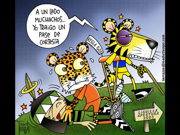 ultima jornada, santos-jaguares. regla 11/20. tigres: a un lado muchachos,...