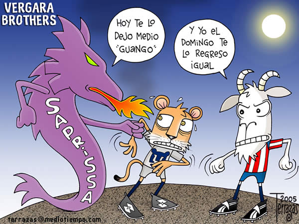vergara brothers saprissa monstruo morado pumas unam chivas guadalajara hoy...