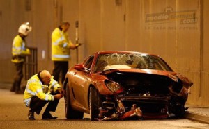 Cristiano Ronaldo destrozó su Ferrari en 2016.