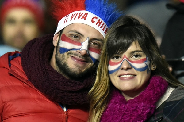 La afición de Paraguay no dejó de apoyar pese al 6-1 ante Argentina.