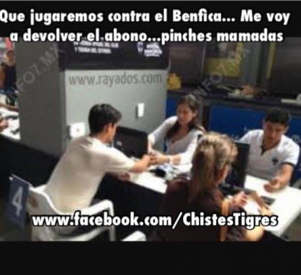 Benfica y Rayados, la burla en memes