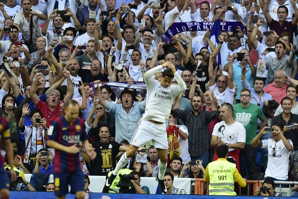 Cristiano Ronaldo celebró el gol del empate desde los once pasos.