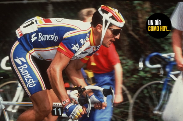 26 de julio de 1992. El ciclista Miguel Indurain gana el Tour de Francia por segunda vez consecutiva.