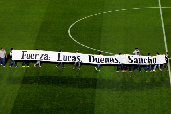 La Directiva mostró su solidaridad en el Volcán.