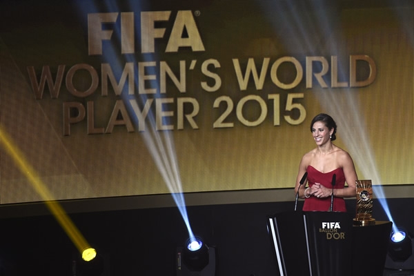 La Mejor Futbolista del año fue para la estadounidense Carli Lloyd.