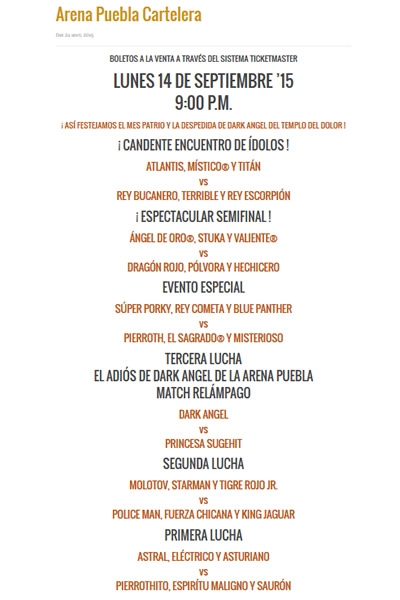 Las carteleras del 8 al 14 de septiembre.