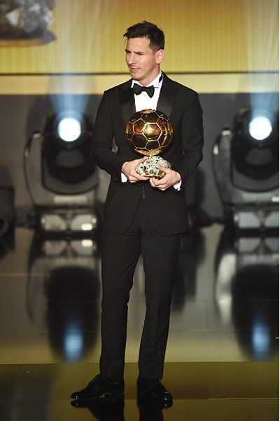 Lionel Messi, ganador del Balón de Oro 2015 de la FIFA.