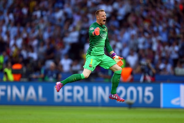 Marc-André ter Stegen estalló en grito tras la anotación de Rakitic.