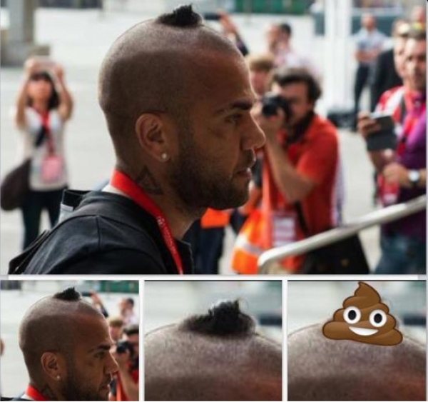 Memes del 'exótico' peinado de Dani Alves