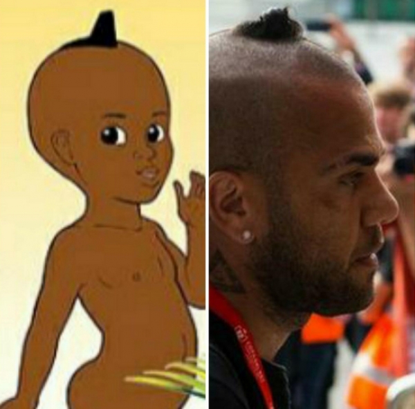 Memes del 'exótico' peinado de Dani Alves