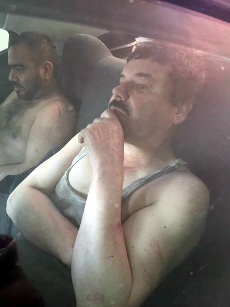 La Secretaría de Marina capturó a Guzmán Loera en Los Mochis.