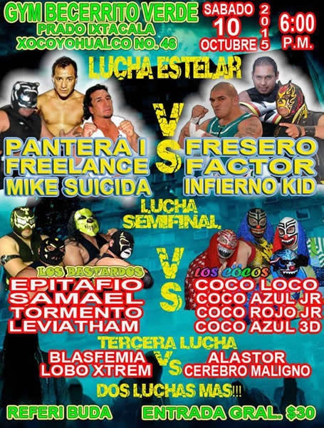 Todas las funciones de Lucha Libre del 6 al 12 de octubre.