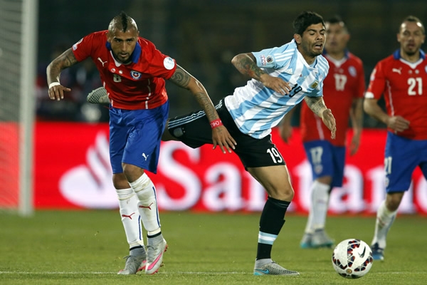 Vidal, clave peligrosa de Chile, fue bien cubierto.