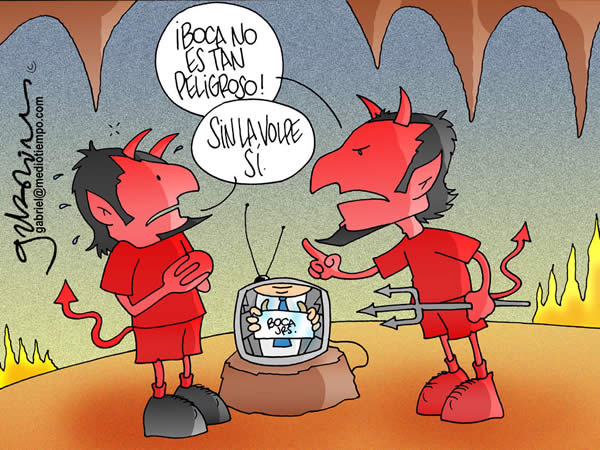 Al Diablo no le parece tan dificil jugar contra Boca Juniors Al Diablo no le...