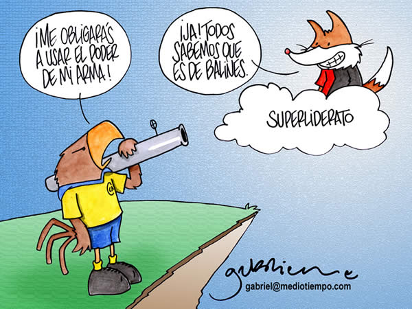 america: no me obligaras a usar el poder de mi arma. atlas superlider: ja!...