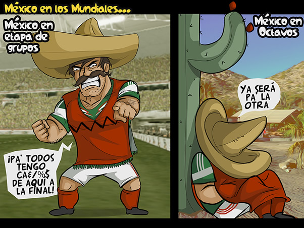 Así se ve México en los Mundiales