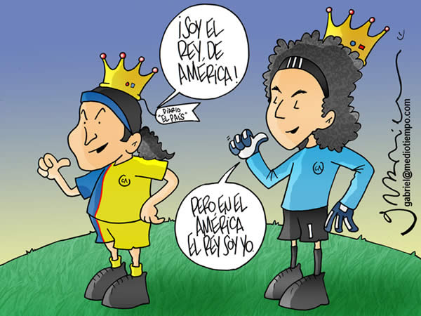Cabañas festeja que el diario El Pais lo pone como el mejor de America....