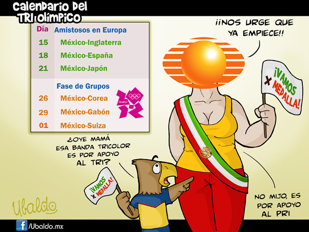 Calendario del TRI Olímpico