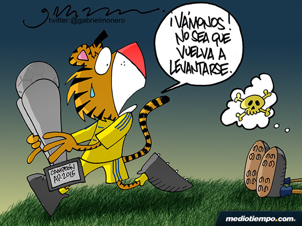 Campeón sufriendo