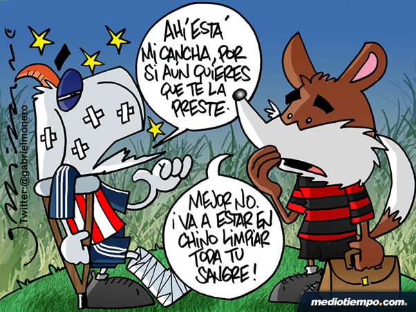 Cancha ensangrentada