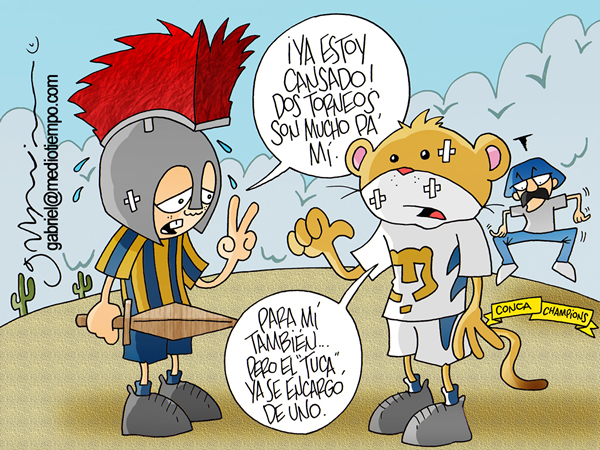 Carton 7 de Marzo de Gabriel San Luis y Pumas cansados de dos torneos....