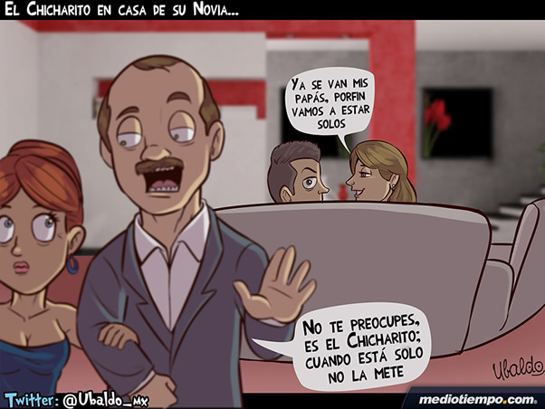 Chicharito en casa de la novia