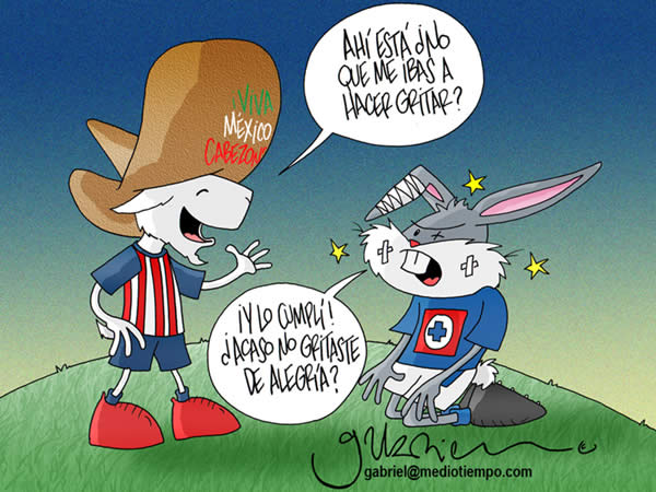 La Chiva, feliz dice: no que me ibas a hacer gritar? Cruz Azul, muy golpeado...
