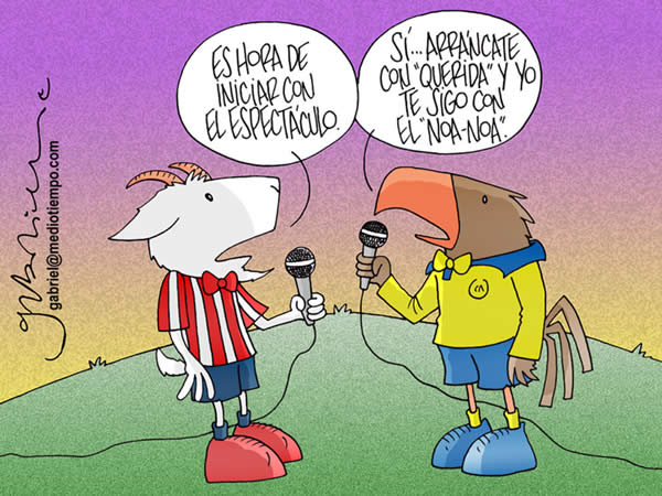chivas: es hora de empezar con el espectaculo. america: si, arrancate con...