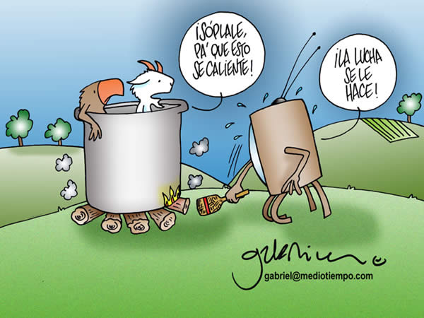 el clasico no alcanza a calentarse. chiva y aguila: soplale paque esto se...